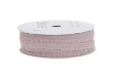 Vlněná jednobarevná stuha - pletená  0,7cm /dl. 5m