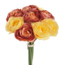 Umělý ranunculus kytice Ø květu 6 cm, dl.20 cm