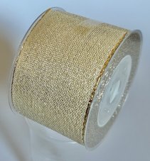 Jednobarevná tkaná stuha s metaloplastem 6cm/dl.15m