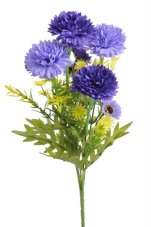 Kytice umělých aksamitek x5 květ 5,5 cm, dl. 36 cm