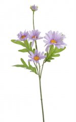 Kopretiny 4 květy + poupě, 52cm - světle fialové 04