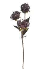 Umělý kvetoucí Leucospermum 3 květy dl. 68cm