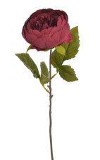 Umělá rozkvetlá pivoňka - květ Ø 10 cm, dl. 42 cm