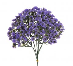 Umělá rostlina s kvítky, 22 cm, 6 větviček, barva 03