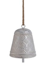Dekorace 3D kovový zvon 12cm∅x14cmH. - závěs