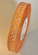 Kostkovaná stuha se vzorem a drátkem 1,5cm/25m
