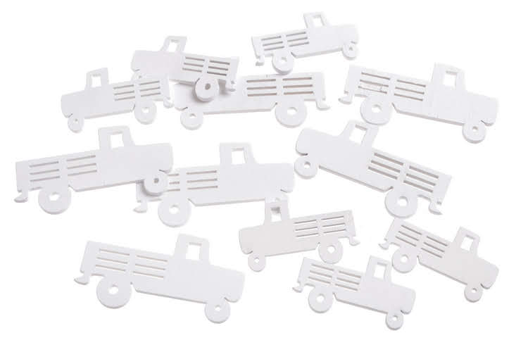 Dřevěné výseky ve tvaru auta 6-7cm - 12ks