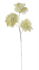 Květy z barveného peří 11 cm, dl.75cm