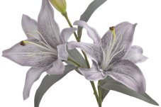Umělá kvetoucí lilie 2 květy, květ Ø 14cm dl. 61cm
