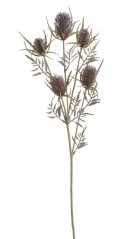 Umělá kvetoucí větvička bodláku dl. 56cm