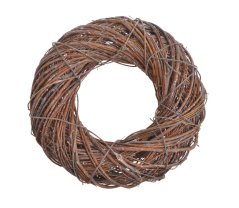 Dekorace věnec ze dvou druhů přírodního/barveného proutí 35cm∅x9cmH