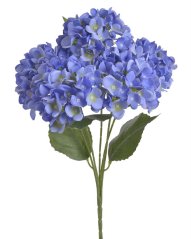 Kytice umělých hortenzií s 5 květy a listy, květ Ø 12cm, dl.celkem 50cm