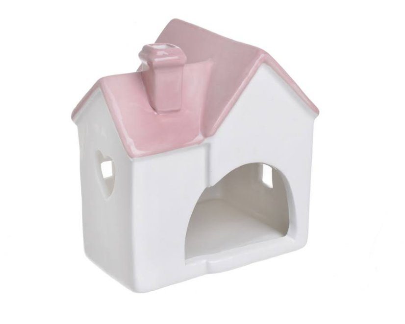 Keramický domek - svícen na light svíčku 10 cmH