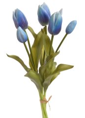 Svazek tulipánů z měkčeného plastu hlavička 6cm, celkem dl. 40 cm - 5ks