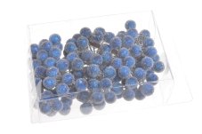 Dekorace  barvené plastové kuličky v cukru na drátku - zápich 1,2cm 144ks