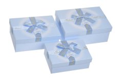 Sada dárkových krabiček 17,5x12,5x6,5cm  20x14x8cm  22,5x16x9,5cm -  3ks