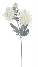 Umělá kvetoucí chryzantéma s dvěma květy a poupětem Ø13cm/dl.65cm