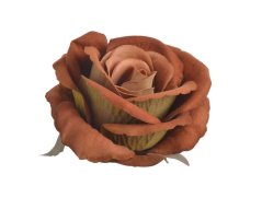 Velká hlavička umělé polorozvité růže 8 cm, 6ks, barva_12
