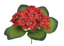 Umělá kytička 25 afrických fialek s lístky, květ Ø 4 cm, trs 18 cm