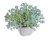 Keřík umělé kvetoucí zeleně v květináči H15cm