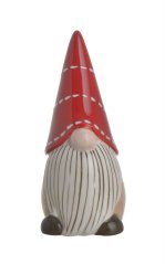 Keramická postava skřítka v kulichu 6,5cmL x 7,5cmW x 15cmH - 6ks