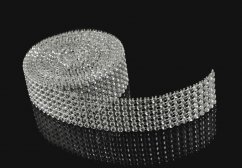 Dekorační diamantový pás š.3cm/dl.3m