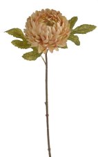 Umělá chryzantéma s listy, květ Ø 11cm, dl. 52cm