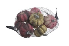 Dekorační dýně z polystyrenu 9 ks, Ø 6cm - různé barvy