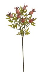Umělá větev divoké růže dl. 48cm