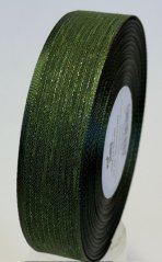 Plátnová stuha s metaloplastem a efektní nití 2,5cm/25m