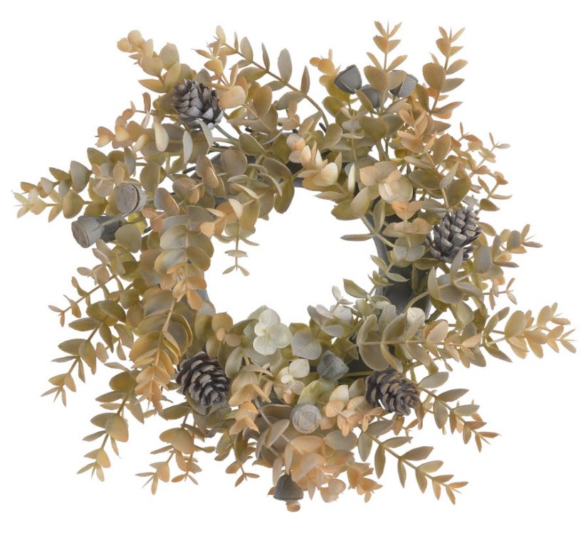 Umělý věnec z větviček eukalyptu Ø 30 cm