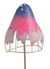 Dekorace kovová houba zápich 17,5cmLx10,5cmWx76,5cmH