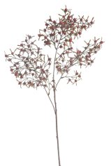 Umělá převislá větev s lístky a plody hlohu dl. 82cm