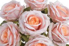 Kytice umělých růží, 7 květů, květ Ø 8cm, dl. celkem 43cm