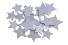 Dřevěné hvězdy mix 3 velikostí, 18 ks