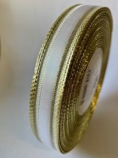 Atlasová stuha s monofilem, metaloplastem a vlascem 15mm/25m