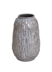 Dekorace plechová barvená váza  H31,5cm..19cm∅