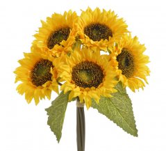Kytice umělých slunečnic, květ Ø 11cm/dl. 33cm
