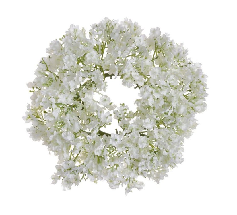 Dekorační věnec z větviček kvetoucí gypsophily Ø 25 cm