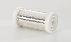 Hladký aranžovací jemný měkký drátek Ø 0.30mm - 100g - silver