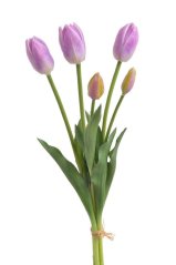 Svazek gumových tulipánů a poupat , hlavička 6,5cm, dl. celkem 46cm