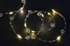 Vánoční dekorace světýlka 20LED 2m, 3AA , teple bílé