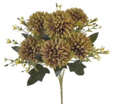 Kytice umělých chryzantém, květ Ø7cm/ kytice dl.30cm
