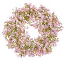 Plastový věnec z kvetoucích větviček Gypsophily Ø 33 cm