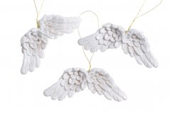 Vánoční dekorace andělská křídla dl. 7cm - závěs