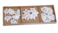 Vánoční nalepovací dekorace mix, 3 cm, 3 x 6 ks, HAF-16F5290/92/95