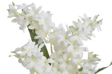 Umělá rozvětvená větvička s květy hortensie dl. 90cm - zápich