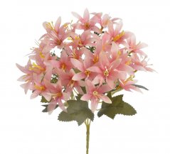 Kytice mini lilií 36 květů na 6 výhonech s listy, dl. 29cm