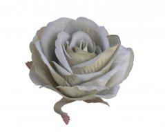Velká hlavička umělé polorozvité růže 8 cm, 6ks, barva_07