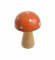 Dekorace dřevěná houba, Ø5,5cm/H 7,6cm